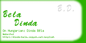 bela dinda business card